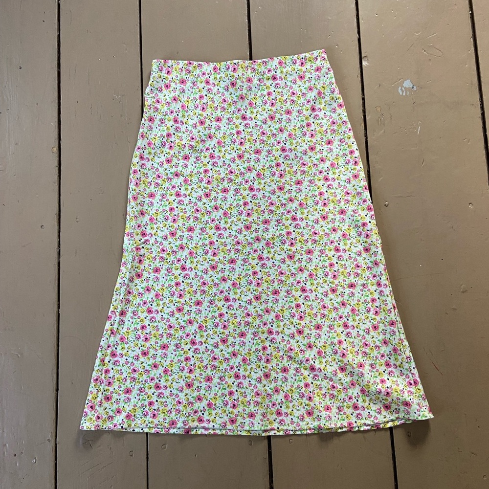 Floral midi skirt